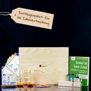 Ideenentwicklung und Innovationsworkshops Material in der Starterkiste von innoXperts